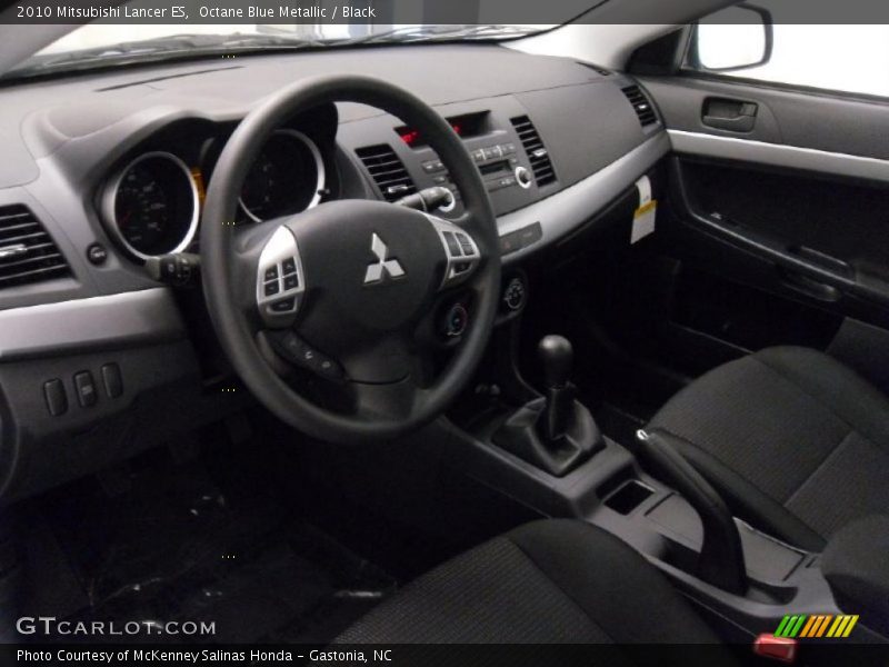 Octane Blue Metallic / Black 2010 Mitsubishi Lancer ES
