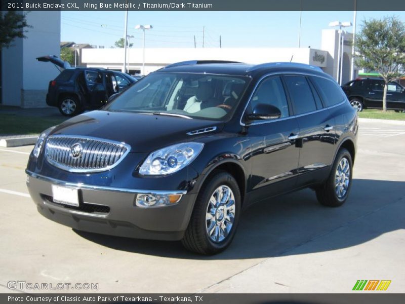 Ming Blue Metallic / Titanium/Dark Titanium 2011 Buick Enclave CXL