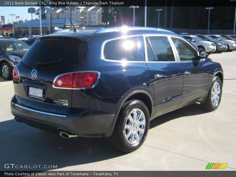 Ming Blue Metallic / Titanium/Dark Titanium 2011 Buick Enclave CXL