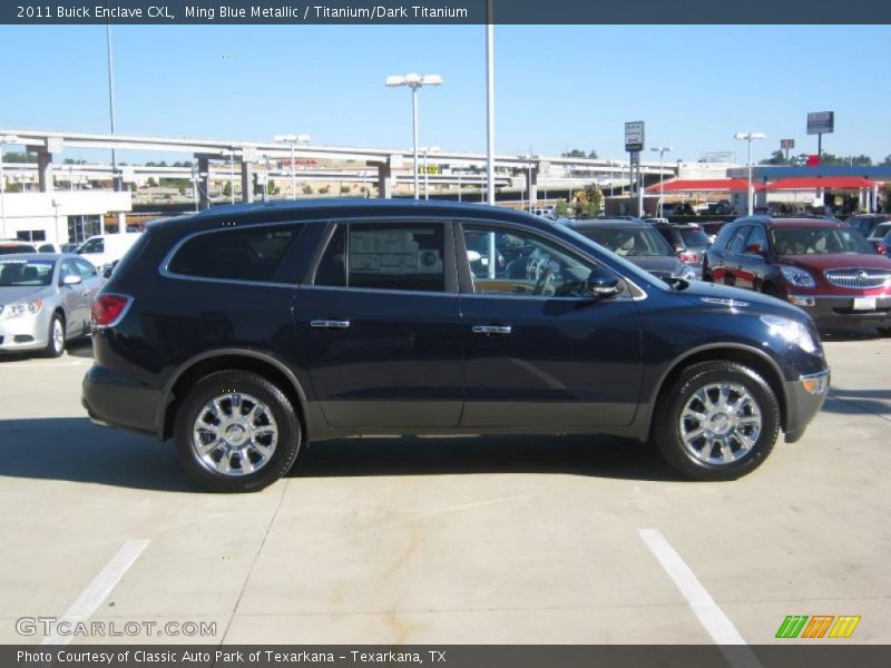 Ming Blue Metallic / Titanium/Dark Titanium 2011 Buick Enclave CXL