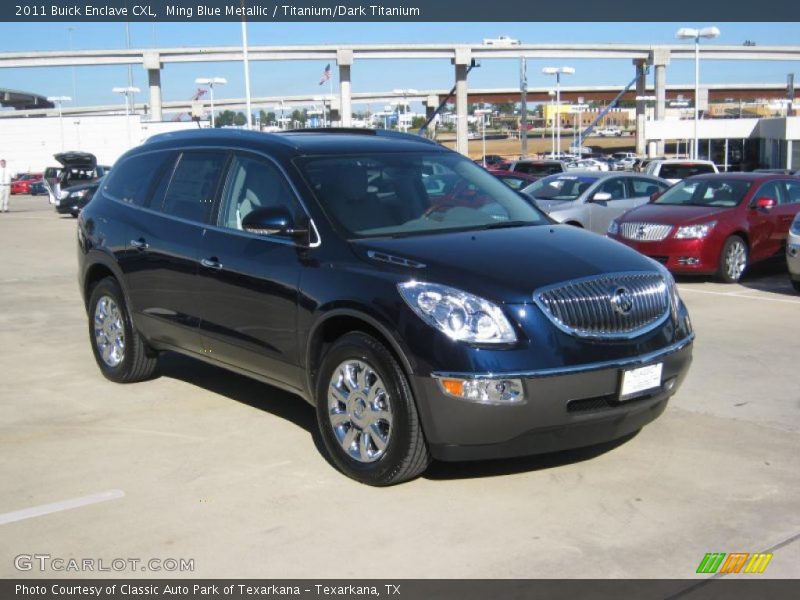 Ming Blue Metallic / Titanium/Dark Titanium 2011 Buick Enclave CXL
