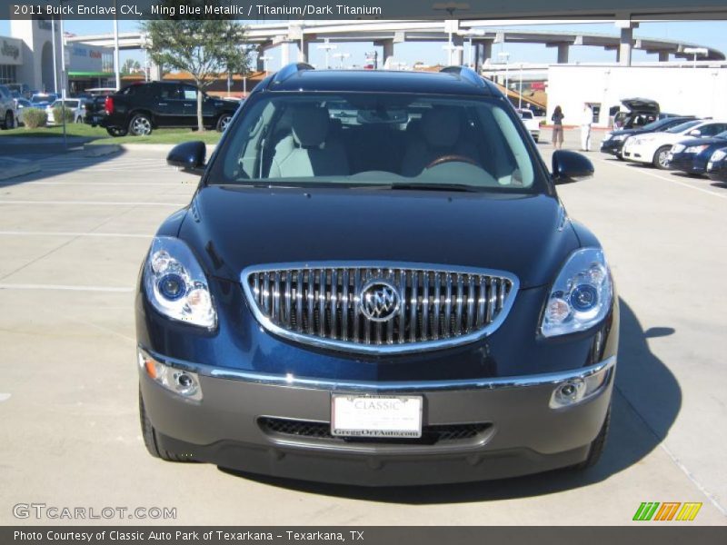 Ming Blue Metallic / Titanium/Dark Titanium 2011 Buick Enclave CXL