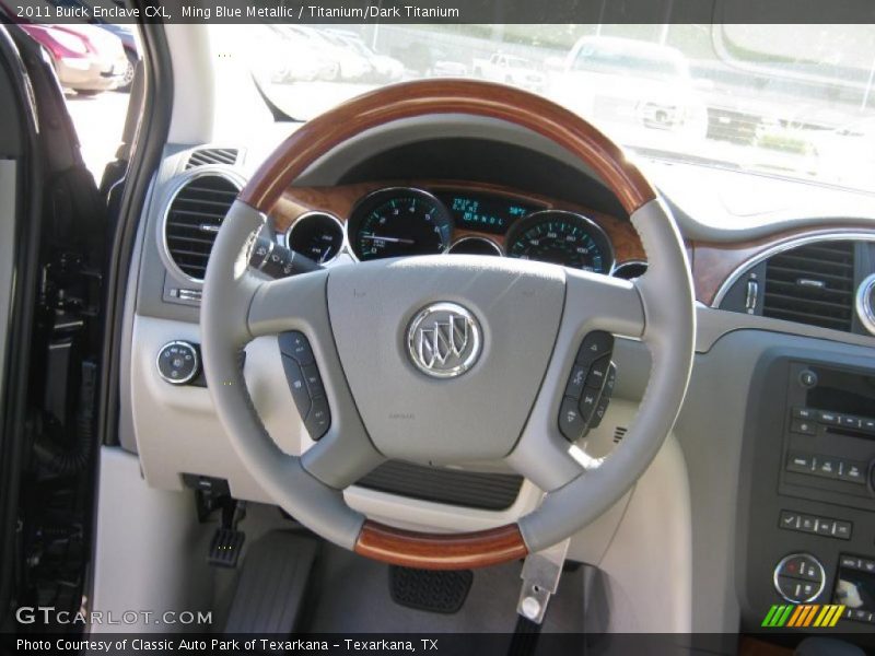 Ming Blue Metallic / Titanium/Dark Titanium 2011 Buick Enclave CXL