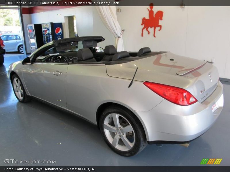 Liquid Silver Metallic / Ebony Black 2008 Pontiac G6 GT Convertible