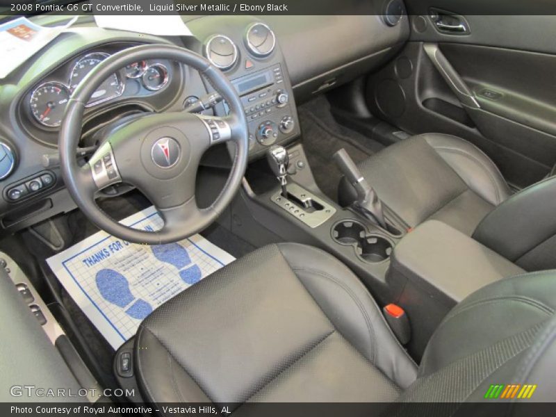 Liquid Silver Metallic / Ebony Black 2008 Pontiac G6 GT Convertible