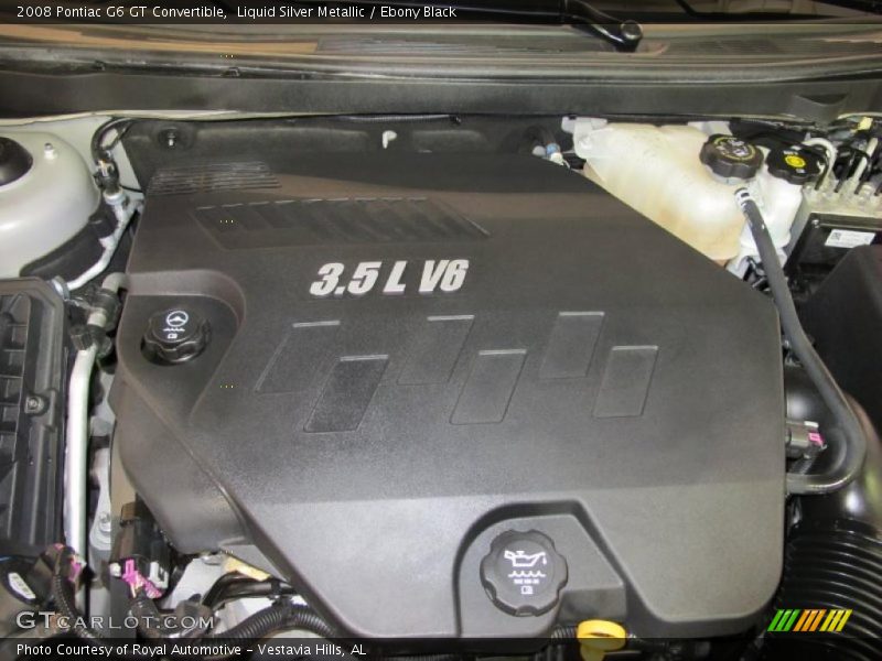 Liquid Silver Metallic / Ebony Black 2008 Pontiac G6 GT Convertible