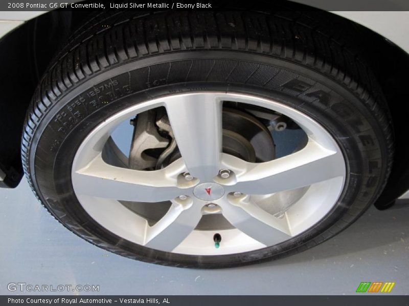 Liquid Silver Metallic / Ebony Black 2008 Pontiac G6 GT Convertible