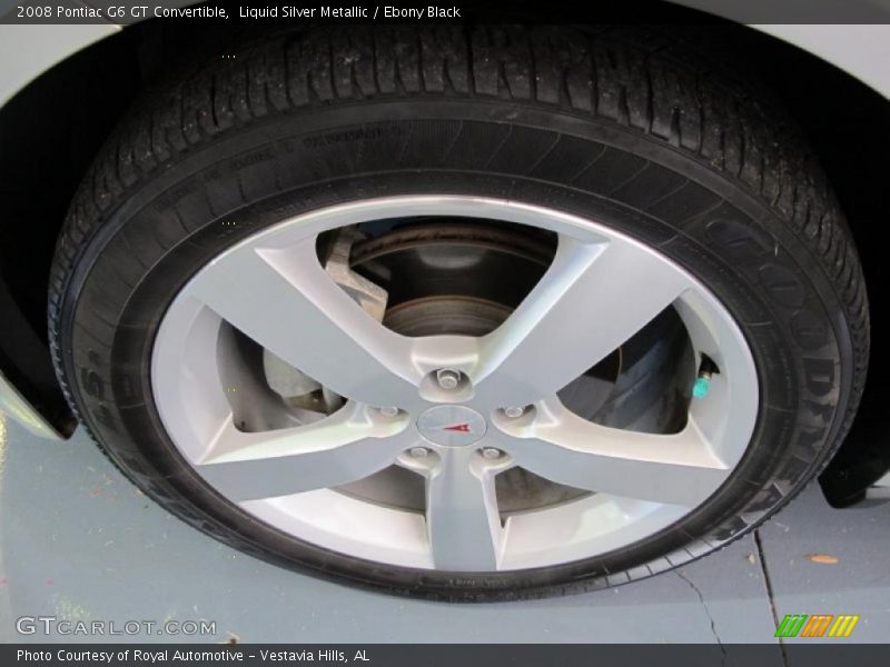 Liquid Silver Metallic / Ebony Black 2008 Pontiac G6 GT Convertible