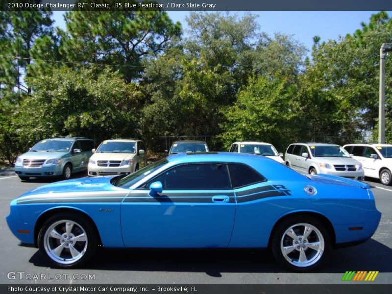 B5 Blue Pearlcoat / Dark Slate Gray 2010 Dodge Challenger R/T Classic