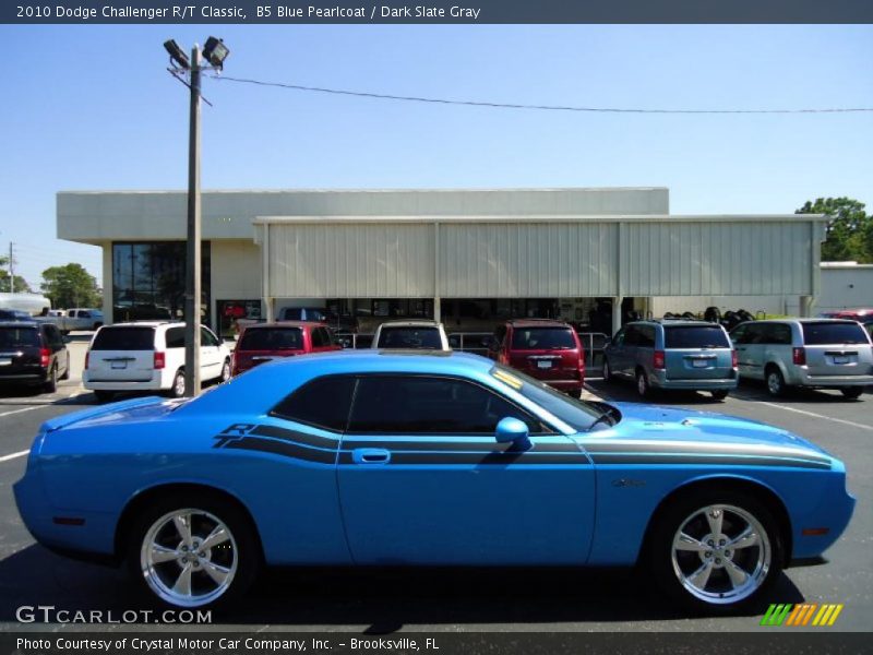 B5 Blue Pearlcoat / Dark Slate Gray 2010 Dodge Challenger R/T Classic
