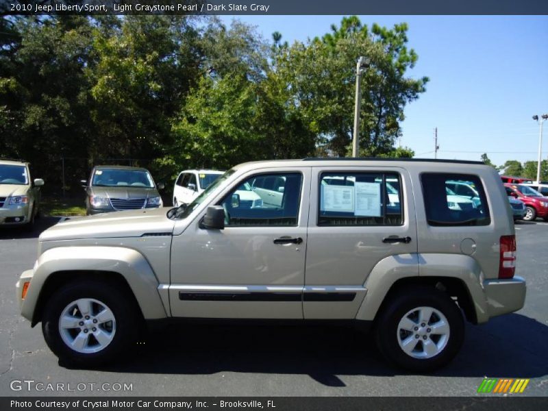 Light Graystone Pearl / Dark Slate Gray 2010 Jeep Liberty Sport
