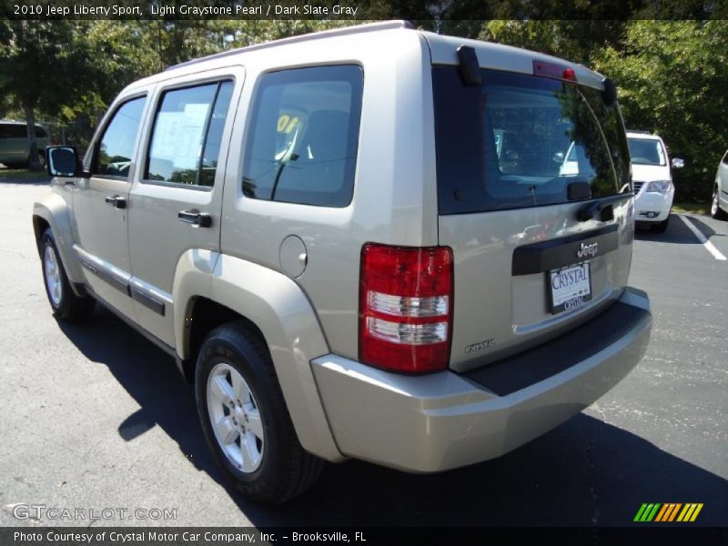 Light Graystone Pearl / Dark Slate Gray 2010 Jeep Liberty Sport