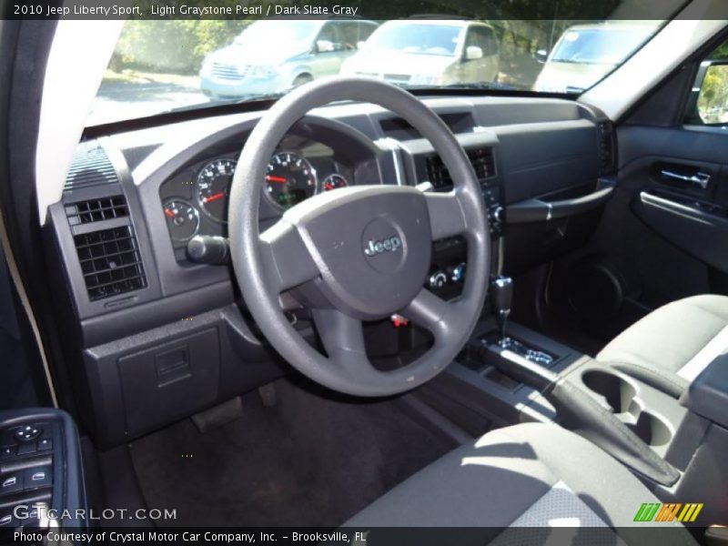 Light Graystone Pearl / Dark Slate Gray 2010 Jeep Liberty Sport