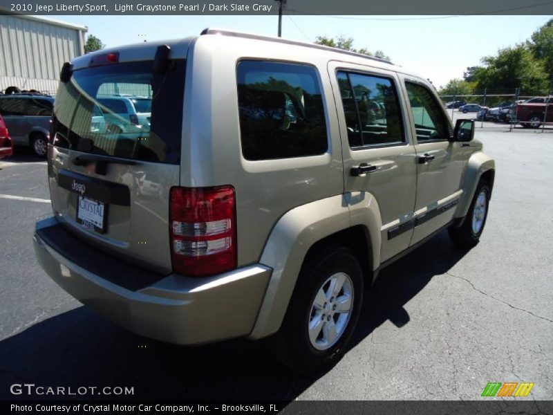 Light Graystone Pearl / Dark Slate Gray 2010 Jeep Liberty Sport