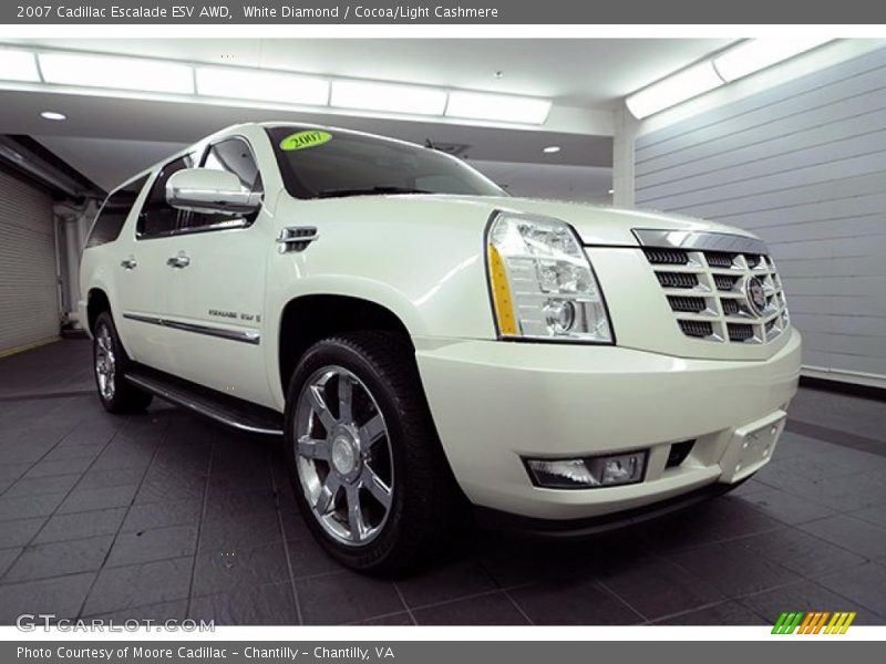 White Diamond / Cocoa/Light Cashmere 2007 Cadillac Escalade ESV AWD