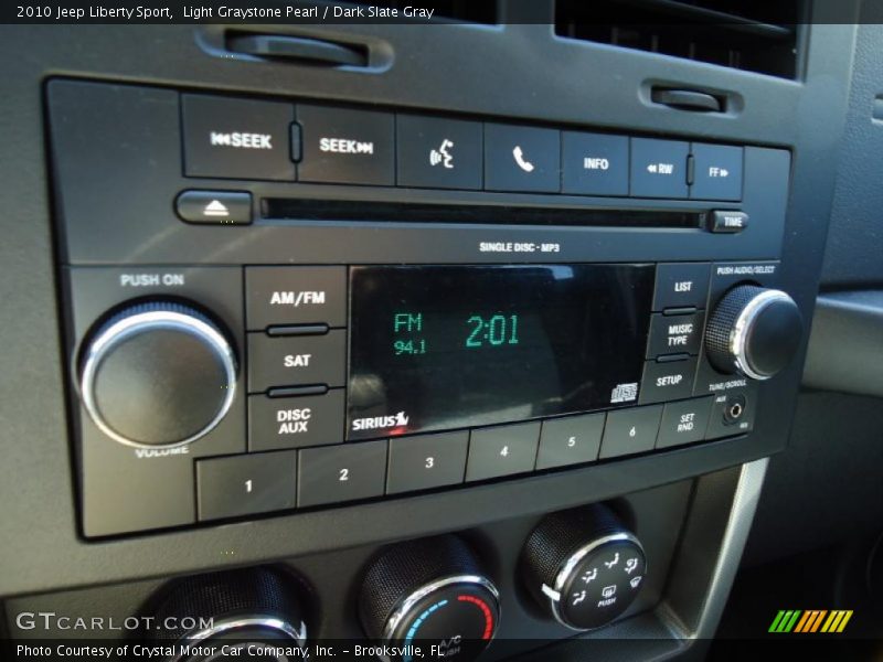 Light Graystone Pearl / Dark Slate Gray 2010 Jeep Liberty Sport