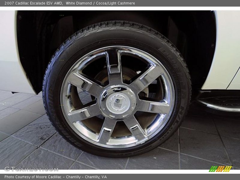 White Diamond / Cocoa/Light Cashmere 2007 Cadillac Escalade ESV AWD