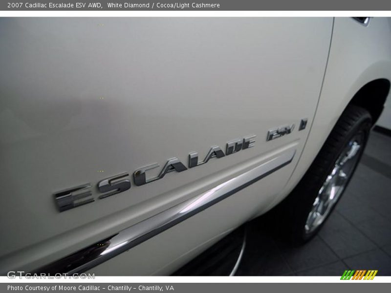 White Diamond / Cocoa/Light Cashmere 2007 Cadillac Escalade ESV AWD