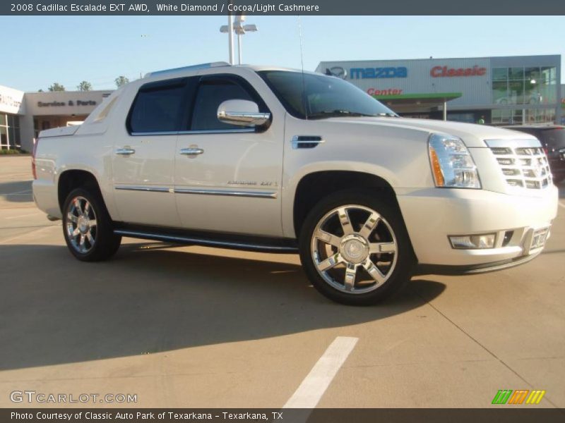 White Diamond / Cocoa/Light Cashmere 2008 Cadillac Escalade EXT AWD