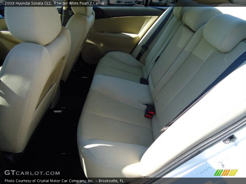 Powder White Pearl / Camel 2009 Hyundai Sonata GLS