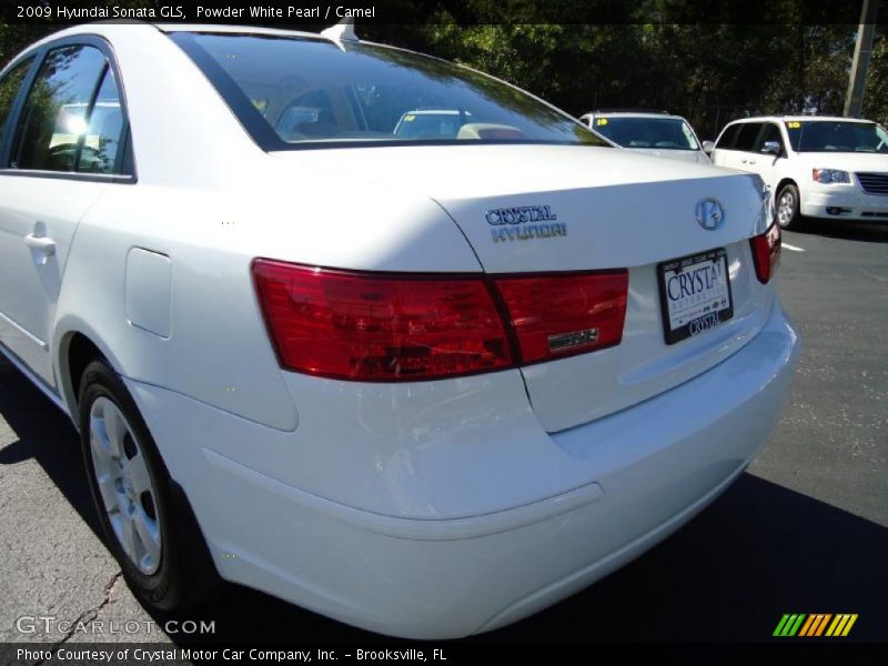 Powder White Pearl / Camel 2009 Hyundai Sonata GLS