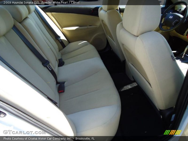 Powder White Pearl / Camel 2009 Hyundai Sonata GLS