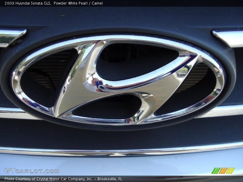 Powder White Pearl / Camel 2009 Hyundai Sonata GLS