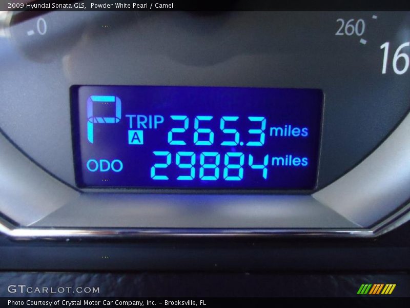 Powder White Pearl / Camel 2009 Hyundai Sonata GLS