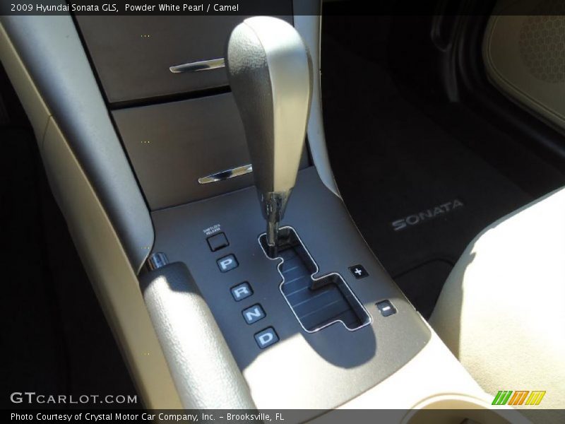 Powder White Pearl / Camel 2009 Hyundai Sonata GLS