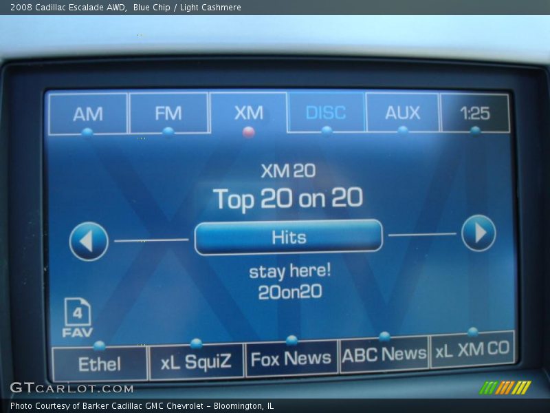 Blue Chip / Light Cashmere 2008 Cadillac Escalade AWD
