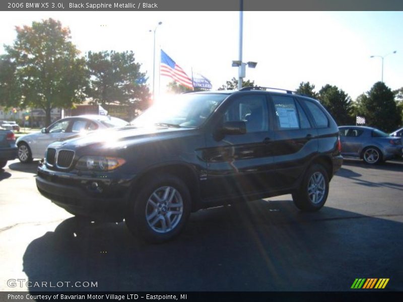 Black Sapphire Metallic / Black 2006 BMW X5 3.0i