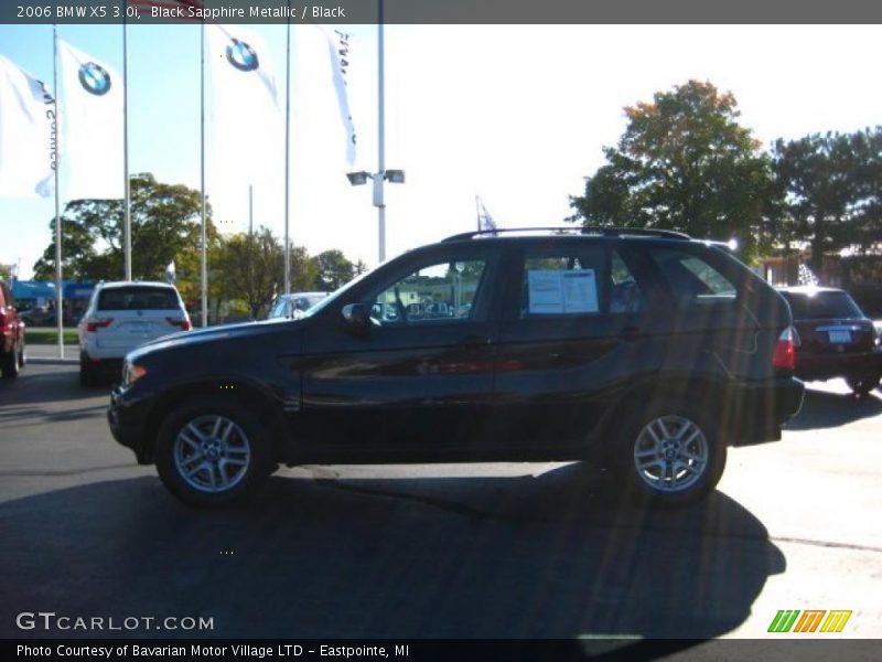 Black Sapphire Metallic / Black 2006 BMW X5 3.0i