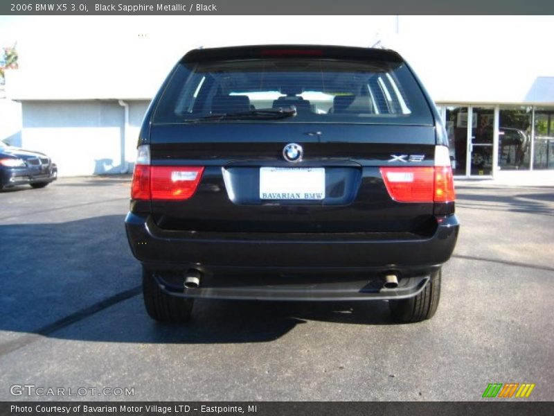 Black Sapphire Metallic / Black 2006 BMW X5 3.0i