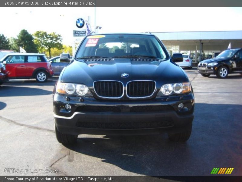 Black Sapphire Metallic / Black 2006 BMW X5 3.0i