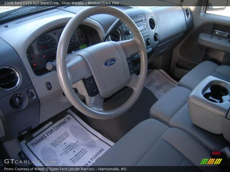 Silver Metallic / Medium/Dark Flint 2008 Ford F150 XLT SuperCrew
