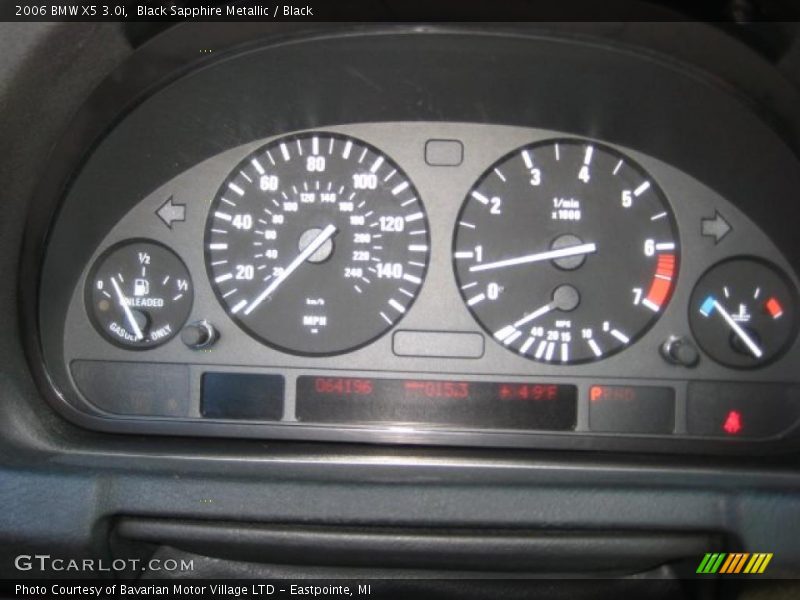 Black Sapphire Metallic / Black 2006 BMW X5 3.0i