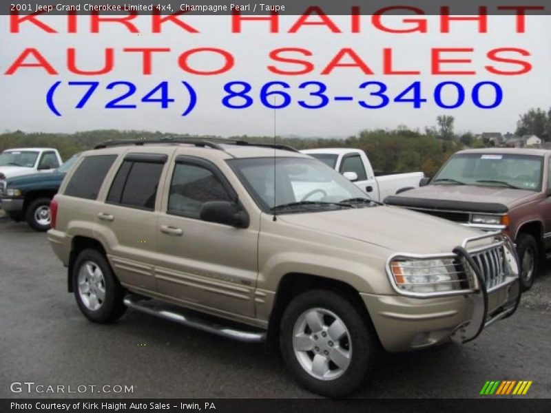 Champagne Pearl / Taupe 2001 Jeep Grand Cherokee Limited 4x4