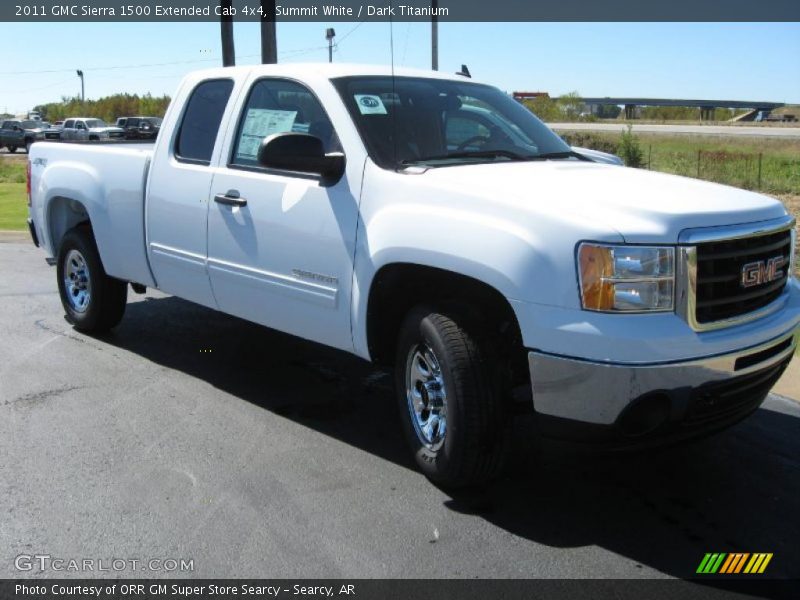 Summit White / Dark Titanium 2011 GMC Sierra 1500 Extended Cab 4x4