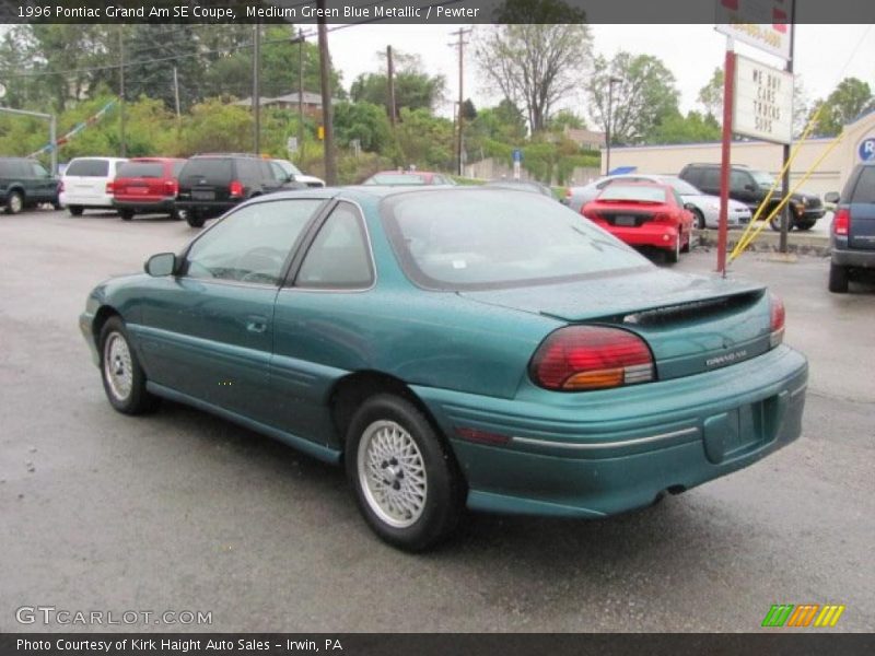 Medium Green Blue Metallic / Pewter 1996 Pontiac Grand Am SE Coupe