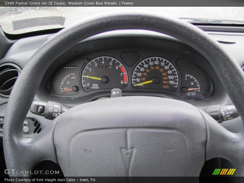 Medium Green Blue Metallic / Pewter 1996 Pontiac Grand Am SE Coupe