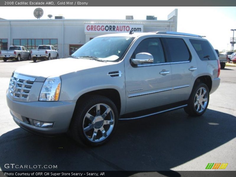 Gold Mist / Ebony 2008 Cadillac Escalade AWD