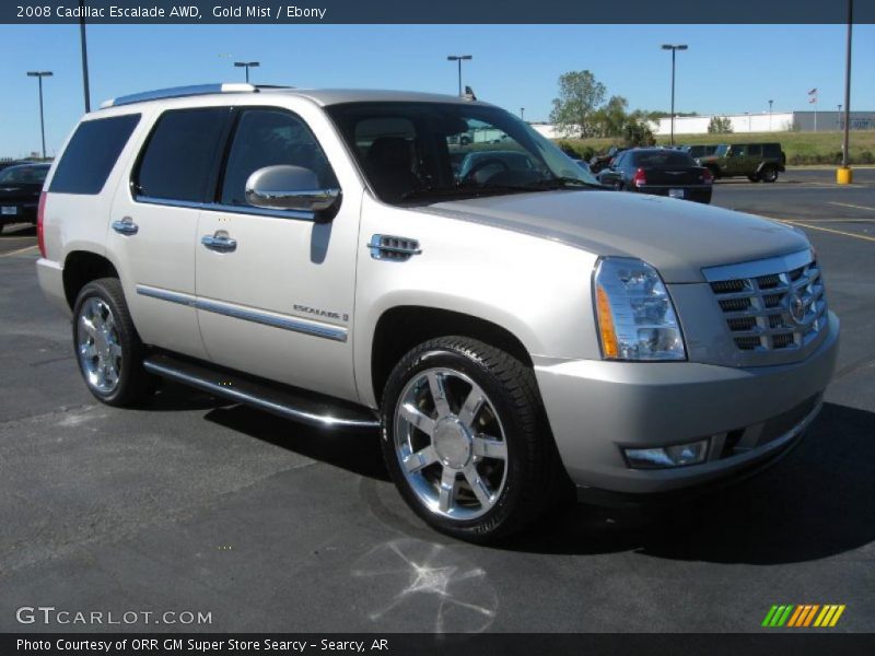 Gold Mist / Ebony 2008 Cadillac Escalade AWD