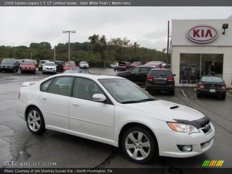 Satin White Pearl / Warm Ivory 2008 Subaru Legacy 2.5 GT Limited Sedan