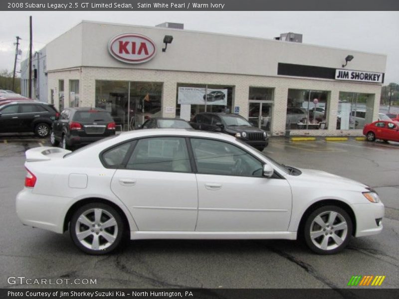 Satin White Pearl / Warm Ivory 2008 Subaru Legacy 2.5 GT Limited Sedan