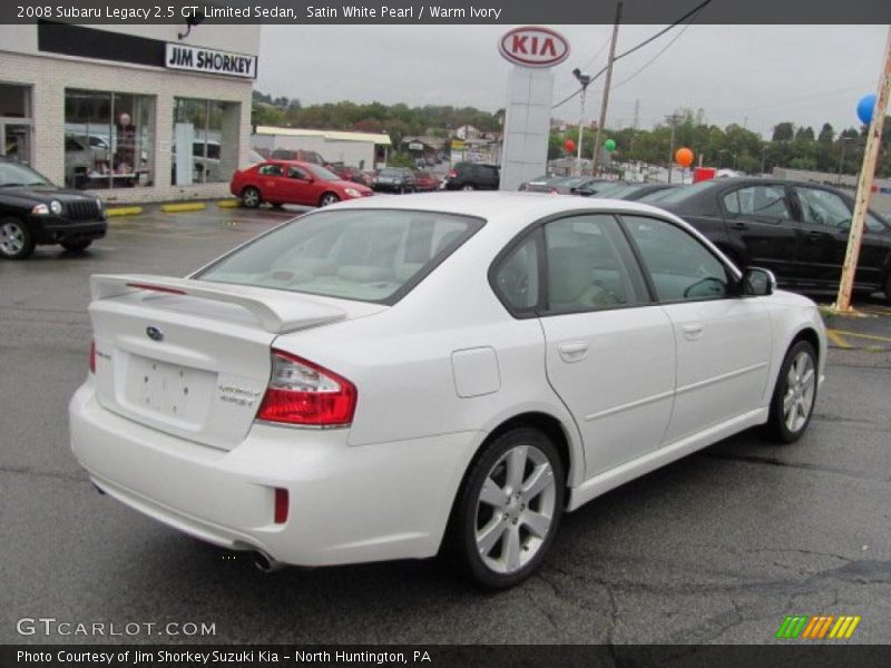 Satin White Pearl / Warm Ivory 2008 Subaru Legacy 2.5 GT Limited Sedan