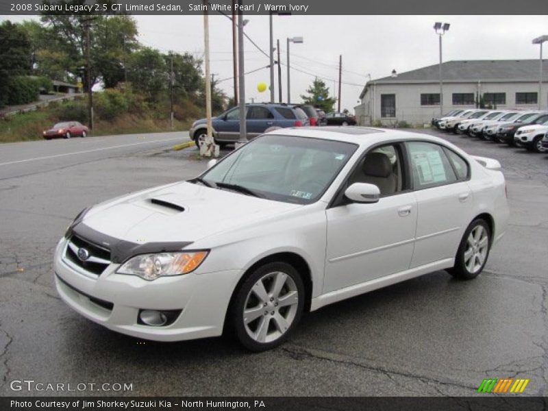 Satin White Pearl / Warm Ivory 2008 Subaru Legacy 2.5 GT Limited Sedan