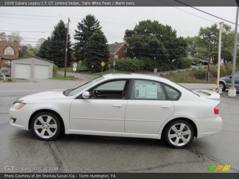 Satin White Pearl / Warm Ivory 2008 Subaru Legacy 2.5 GT Limited Sedan