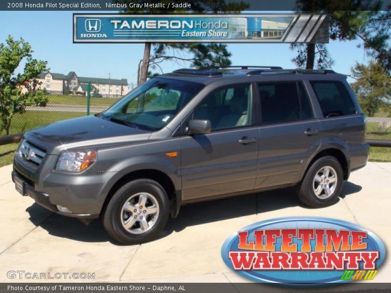 Nimbus Gray Metallic / Saddle 2008 Honda Pilot Special Edition