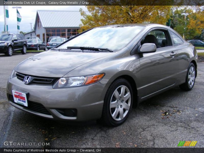 Galaxy Gray Metallic / Gray 2008 Honda Civic LX Coupe