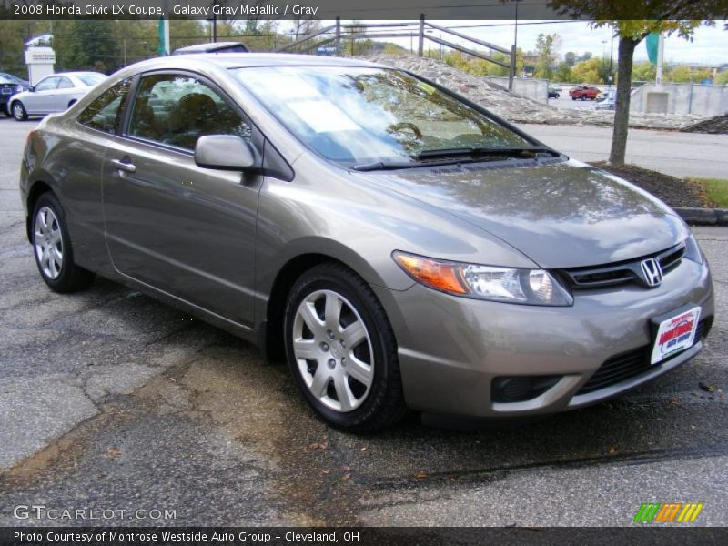 Galaxy Gray Metallic / Gray 2008 Honda Civic LX Coupe